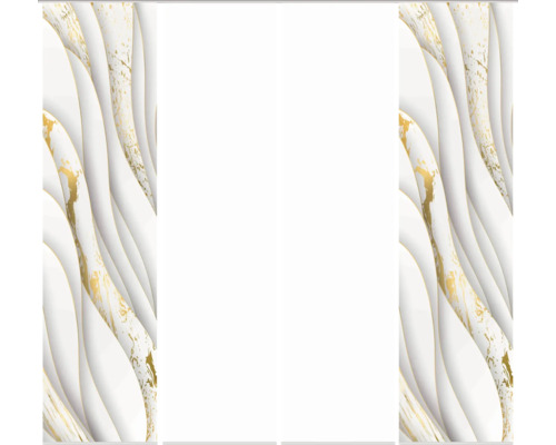 HOME FASHION Paneelgordijn Guldo goud 60x245 cm set van 4