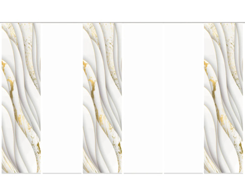 HOME FASHION Paneelgordijn Guldo goud 60x245 cm set van 6