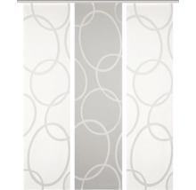 HOME FASHION Paneelgordijn Pinalo grijs 60x245 cm set van 3
