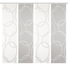 HOME FASHION Paneelgordijn Pinalo grijs 60x245 cm set van 4
