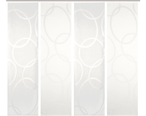 HOME FASHION Paneelgordijn Pinalo wit 60x245 cm set van 4