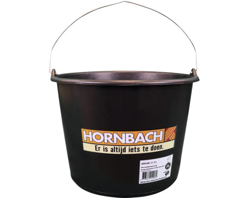HORNBACH Bouwemmer rond, 12 liter Kunststof emmer met handvat, inhoud 12 liter, Hornbach Logo
