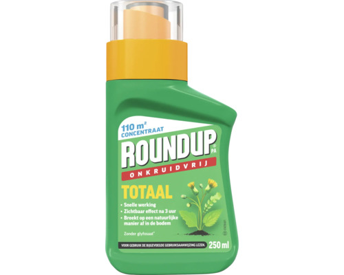 ROUNDUP Onkruidvrij Totaal concentraat 250 ml Roundup Onkruidvrij Totaal concentraat voor 110 vierkante meter