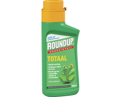 Roundup Onkruidvrij Totaal concentraat, 500ml fles