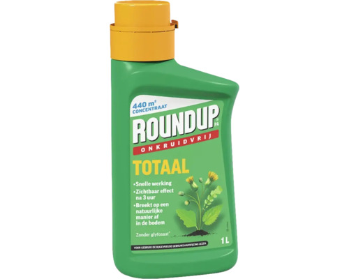 Roundup Onkruidvrij Totaal, fles van 1 liter