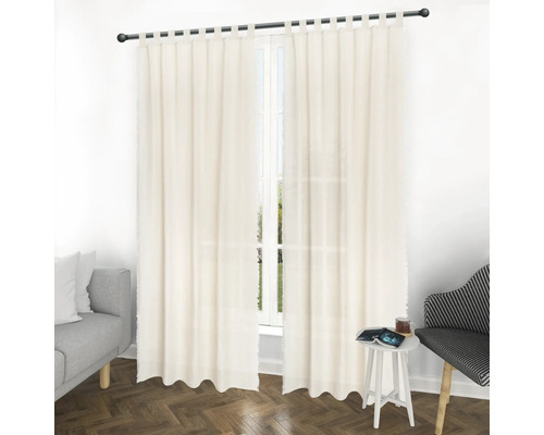 Decoratief gordijn met lusophanging voor een raam