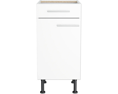 Witte onderkast met lade en deur voor de keuken