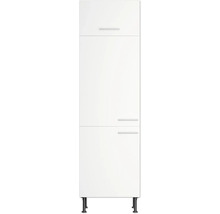 Witte badkamer hoge kast met lades en poten