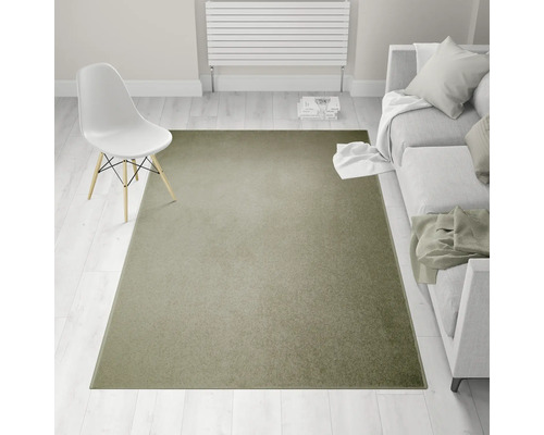 Kamerweergave met rechthoekig tapijt, stoel en bank