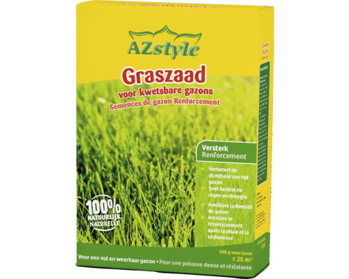 Verpakking graszaad voor kwetsbare gazons