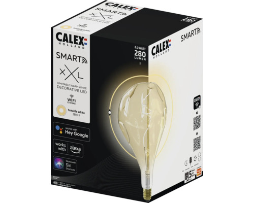 CALEX Smart LED filamentlamp XXL Organic Evo E27/6W goud