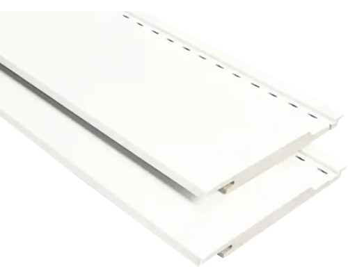 Twee witte gevelbekledingsplanken van kunststof