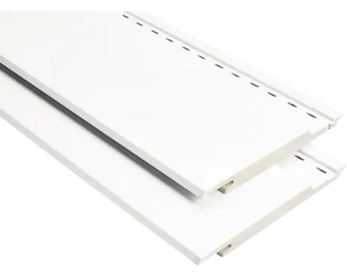 Twee witte kunststof gevelbekledingen