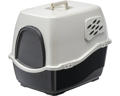 FERPLAST Kattenbak Bill incl. filter L137 kunststof zwart 50 x 42 x 40 cm Kattenbak met klep en handvat