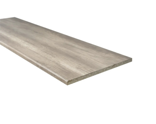 Aanrechtblad met waterkering grof hout E14-389PE, 2050x600x28mm