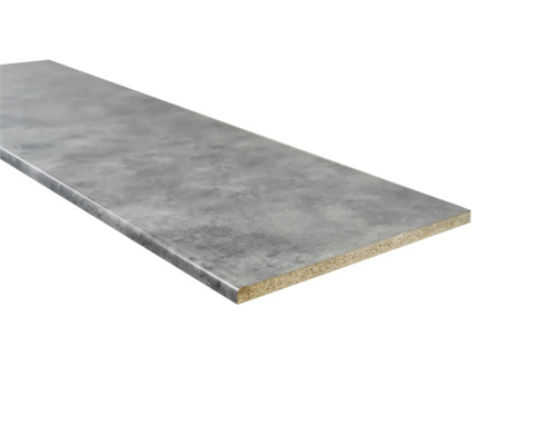 Aanrechtblad met waterkering donker beton E11-130PE, 2005x600x28mm