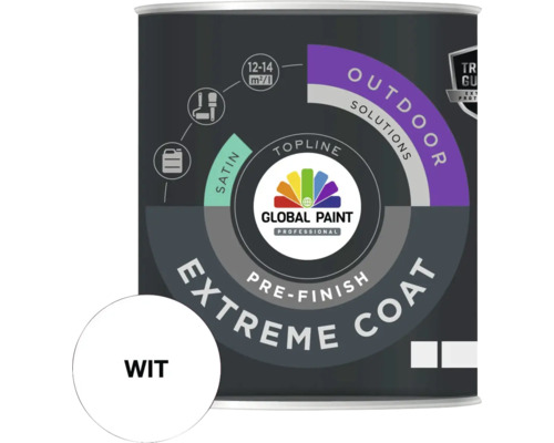 GLOBAL PAINT Extreme Coat Pre-finish lak zijdeglans wit 1 l