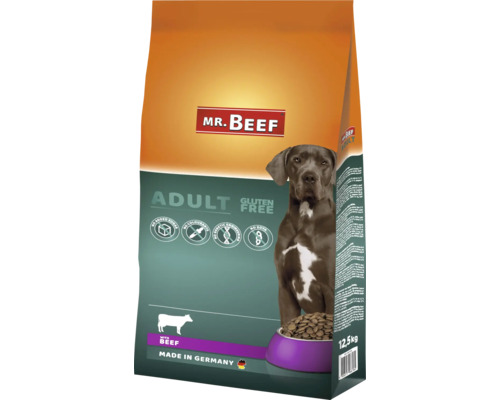 MR. BEEF Hondenvoer droog adult glutenvrij rund 12,5 kg Mr. Beef droogvoer voor volwassen honden, gemaakt in Duitsland