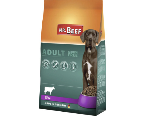 MR. BEEF Hondenvoer droog Premium adult glutenvrij rund 4 kg Mr. Beef droogvoer voor volwassen honden met rundvlees