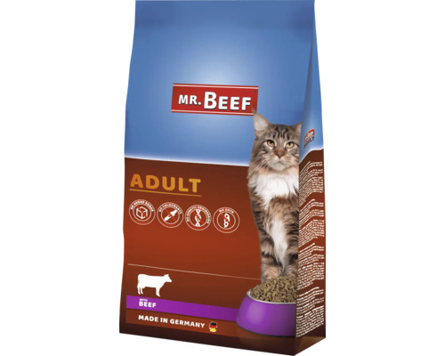 MR. BEEF Kattenvoer droog Basic adult rund 10 kg