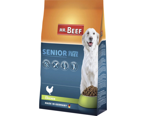 MR. BEEF Hondenvoer droog Premium senior glutenvrij kip 4 kg Mr Beef Senior hondenvoer met kip, glutenvrij