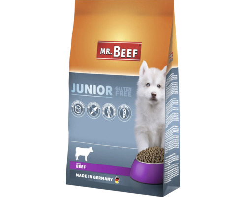 MR. BEEF Hondenvoer droog Premium junior glutenvrij 4 kg Mr. Beef Junior droogvoer met rundvlees voor honden