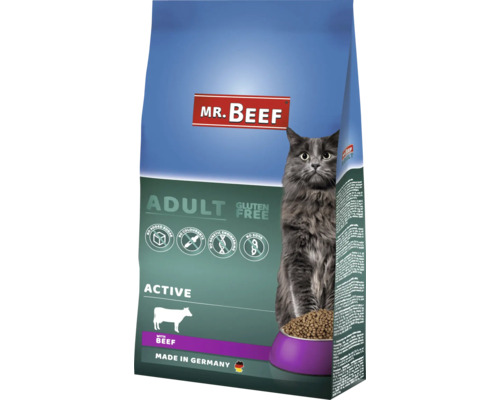MR. BEEF Kattenvoer droog Active adult glutenvrij rund 10 kg