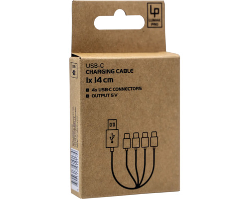 USB-C-oplaadkabel, lengte 14 cm