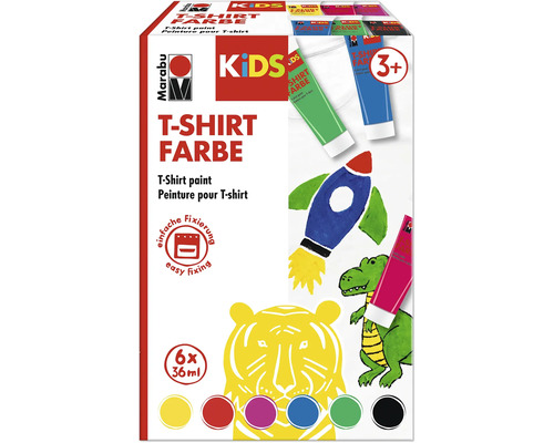 MARABU Kids Verfset T-shirt 6 kleuren 36 ml