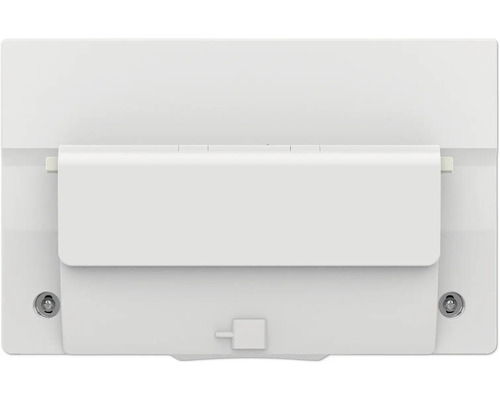 Achteraanzicht van een radiator met thermostaat