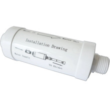 Waterfilter met installatietekening