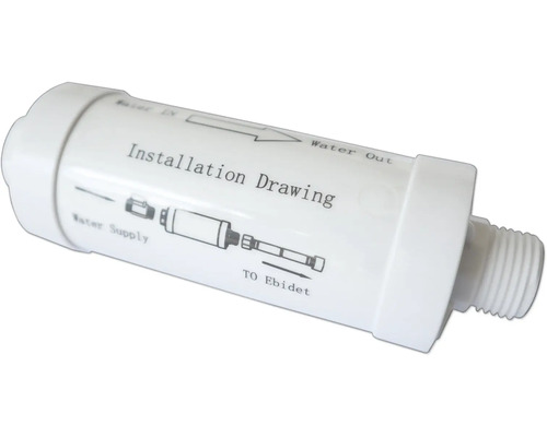 Vervangende waterfilter voor Douche-WC Dio59/Due59 Waterfilter met installatietekening