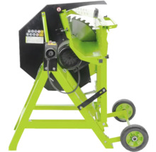 Brandhoutzaag met onderstel voor mobiel gebruik