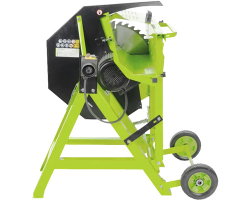 Brandhoutzaag met onderstel voor mobiel gebruik