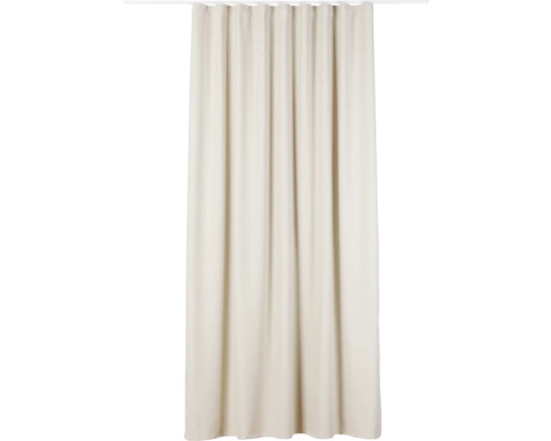Beige gordijn met plooiband