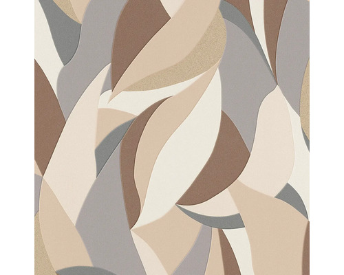 ERISMANN Vliesbehang 10331-02 abstract beige Behang met abstract bladmotief