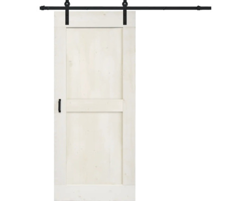 BARNDOOR Mid-Bar vintage wit compleet met basic rail en grepen 100x235 cm