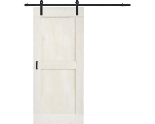 BARNDOOR Mid-Bar vintage wit compleet met basic rail en grepen 95x215 cm