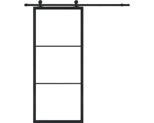 PERTURA Stalen schuifdeur industrieel 2600 helder glas 100x215 cm met rail basic