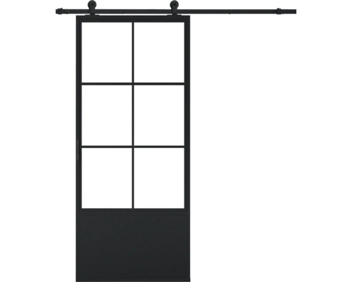 PERTURA Stalen schuifdeur industrieel 2651 helder glas 100x215 cm met rail basic