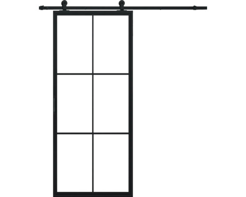 PERTURA Stalen schuifdeur industrieel 2602 helder glas 100x215 cm met rail basic