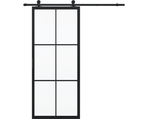 PERTURA Stalen schuifdeur industrieel 2602 mat glas 100x215 cm met rail basic