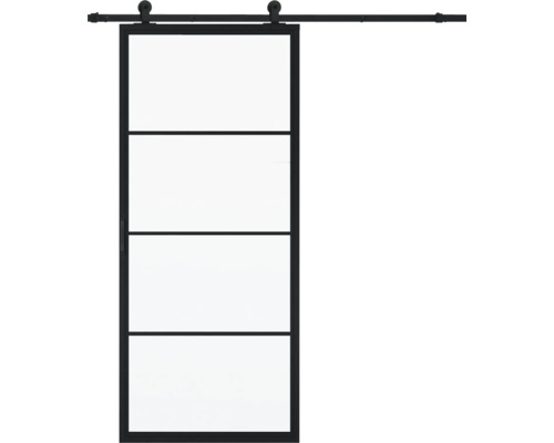 PERTURA Stalen schuifdeur industrieel 2601 mat glas 100x235 cm met rail basic