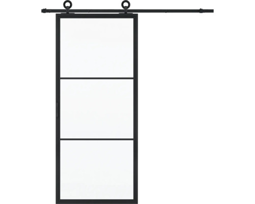 PERTURA Stalen schuifdeur industrieel 2600 mat glas 100x215 cm met rail modern