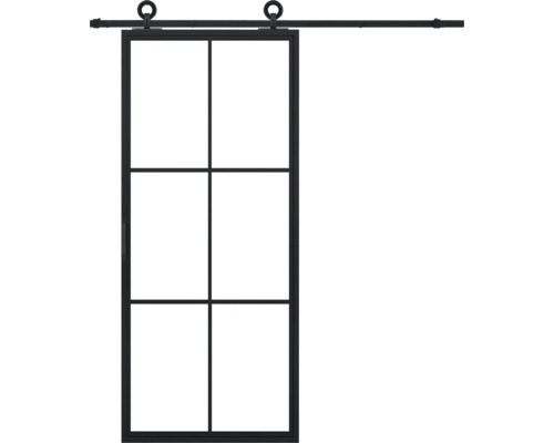 PERTURA Stalen schuifdeur industrieel 2602 helder glas 100x235 cm met rail modern