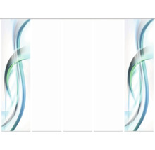Driedelige room divider met abstract design