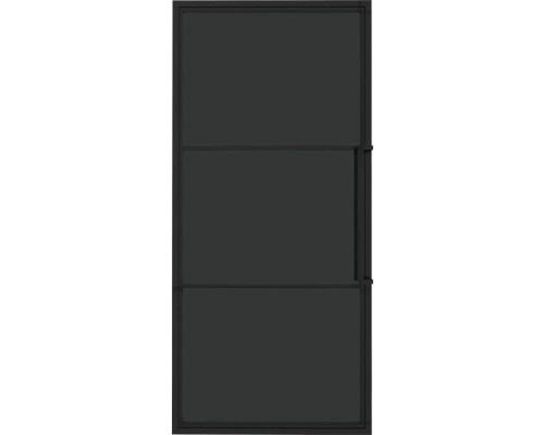 PERTURA Stalen binnendeur industrieel 2700 rechts 201,5x83 cm gerookt zwart glas