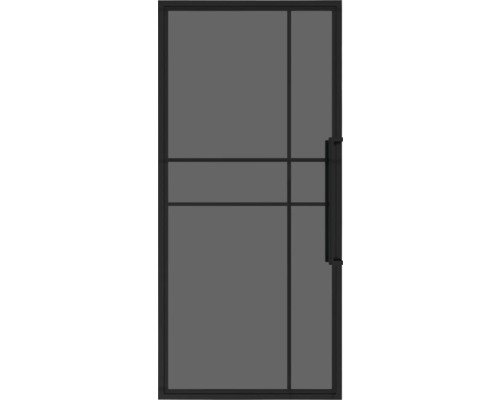 PERTURA Stalen binnendeur industrieel 2760 rechts 211,5x93 cm gerookt grijs glas