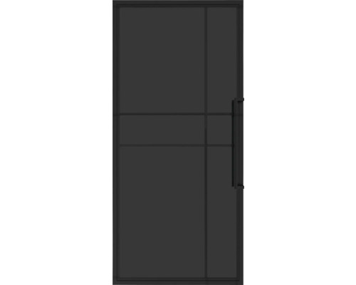 PERTURA Stalen binnendeur industrieel 2760 rechts 211,5x83 cm gerookt zwart glas