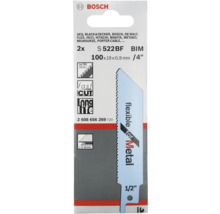 Bosch decoupeerzaagblad S 522 BF, geschikt voor metaal, 100x19x0,9 millimeter, tweepak